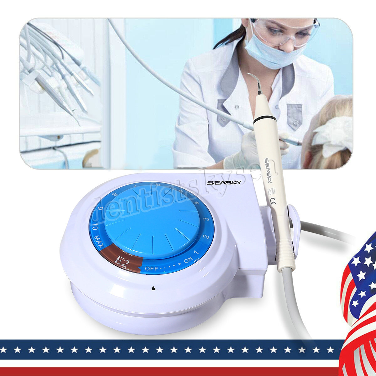 Dental Ultrasonic Scaler w/ detachable Handpiece 5*Tips For EMS SKYSEA
