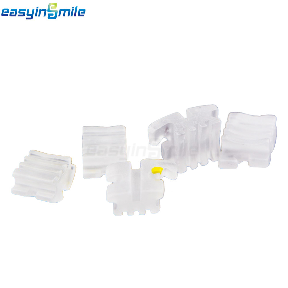 5Packs Dental Orthodontic MINI Ceramic Brackets Roth 022 3.4.5 Hook EASYINSMILE