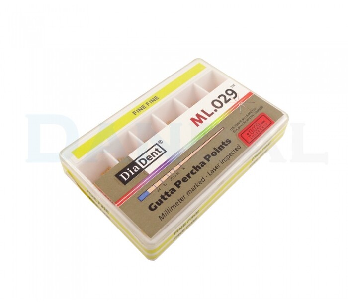 DiaDent Milimeter Marked Lasered ML.029 Gutta Percha Points All Accessory Sizes