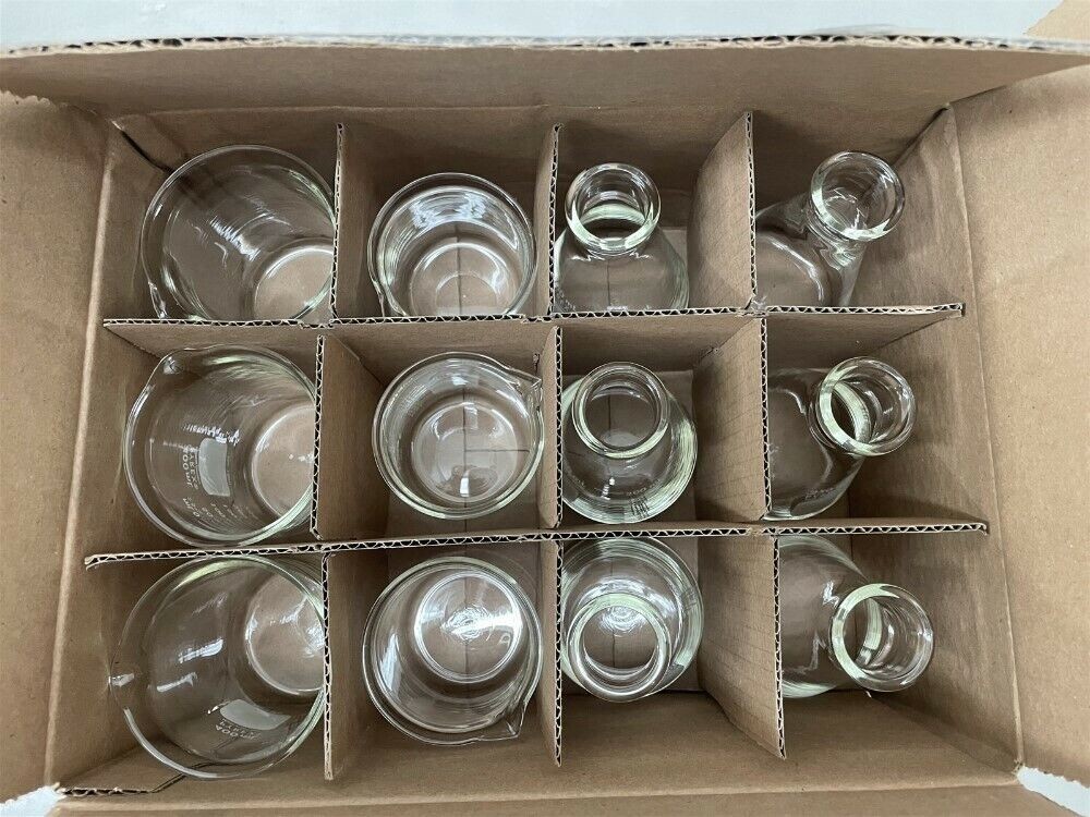 Mixed Lot PYREX Griffin 1000-250 (3) 1000-400 (3) Erlenmeyer 4980-250 (6) Beaker