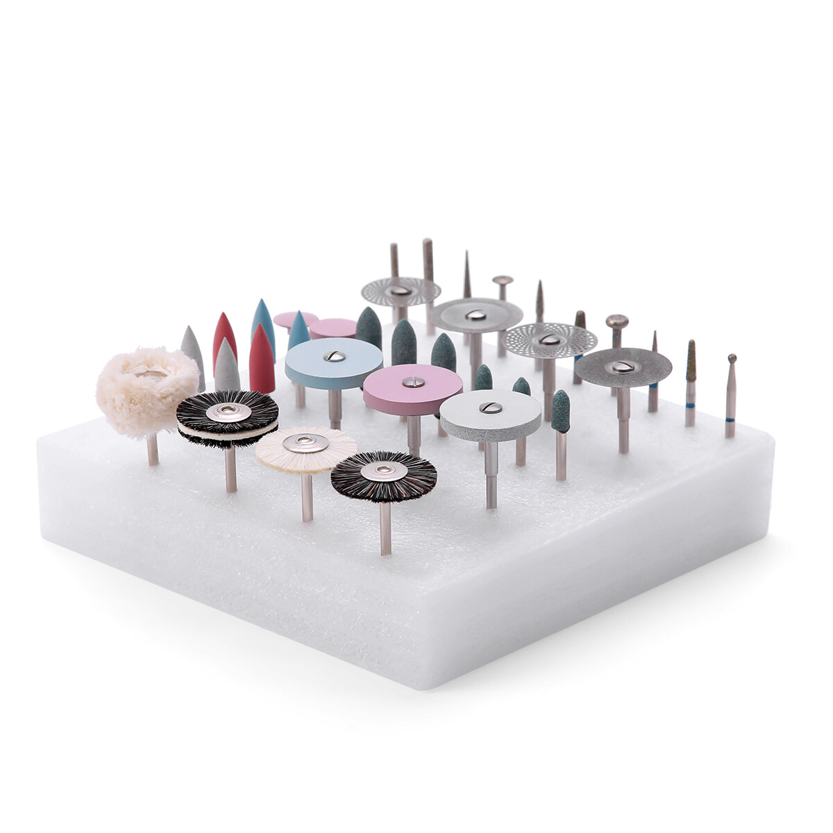 35pcs Dental Polishing HP Kit Diamond Burs 2.35mm For Ceramic Porcelain Grinding