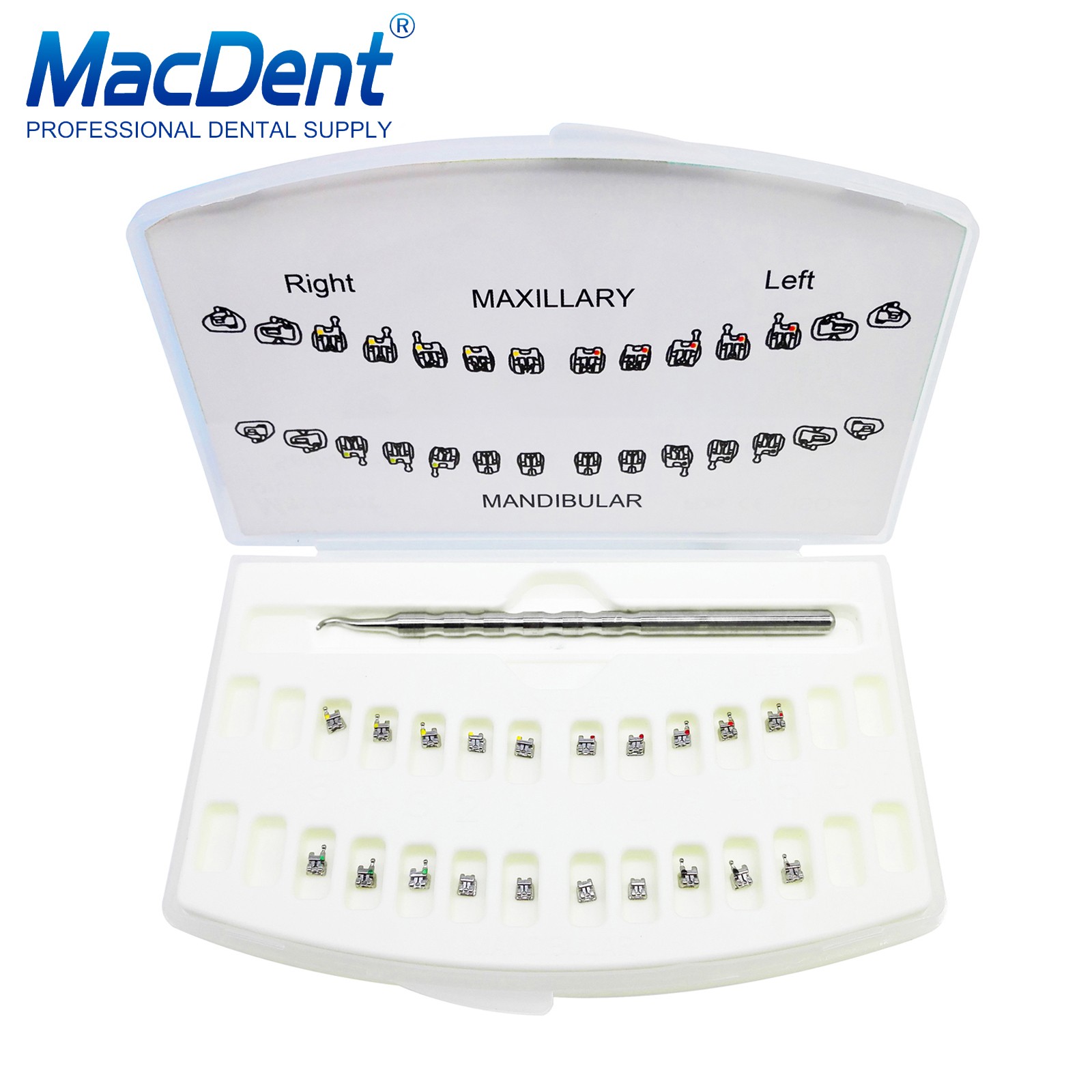 Dental Orthodontic Self-ligating Brackets Mini Braces ROTH/MBT 022 3/345Hook