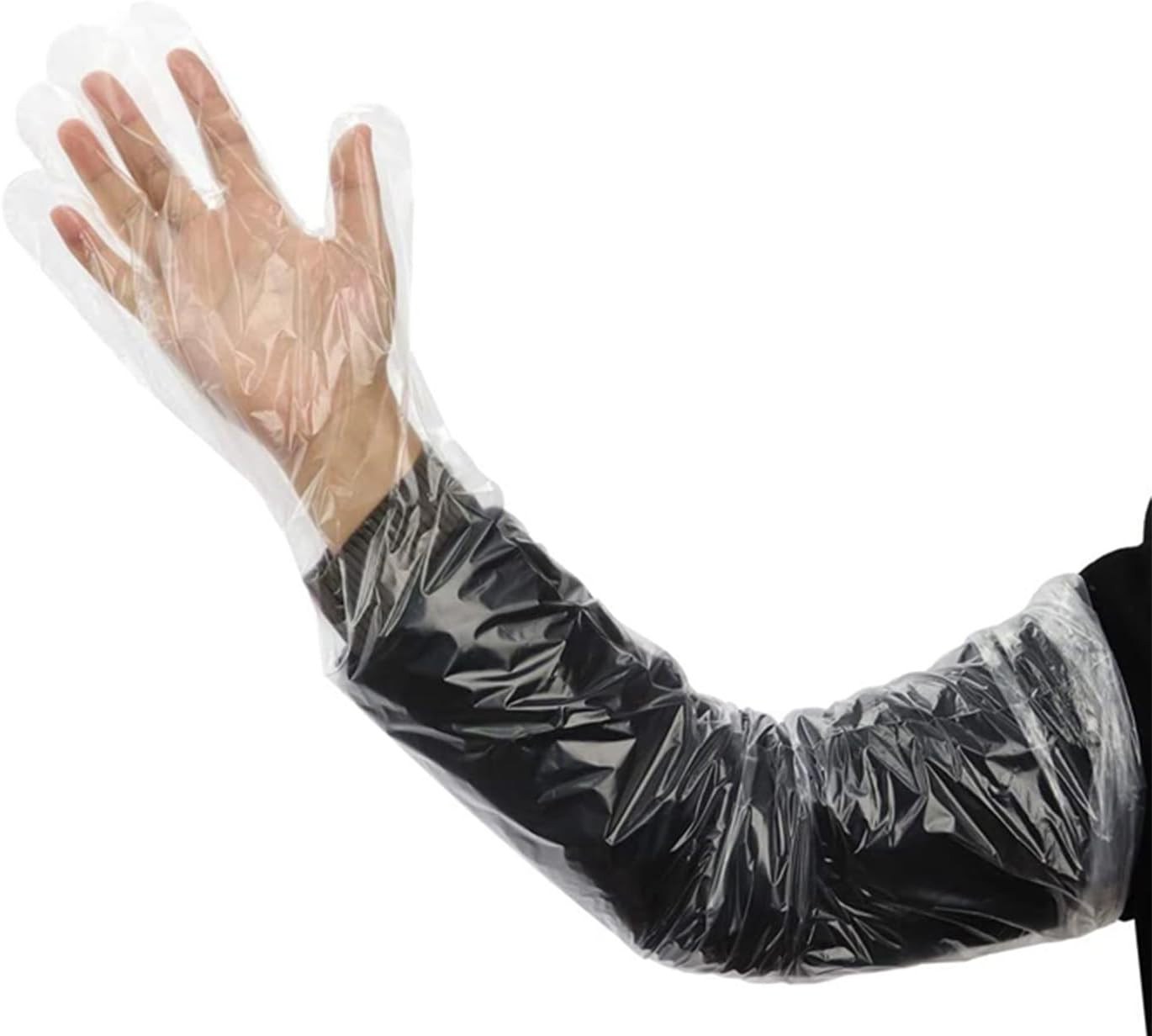 50Pcs Disposable Plastic Veterinary Insemination Rectal Long Arm Gloves Plastic