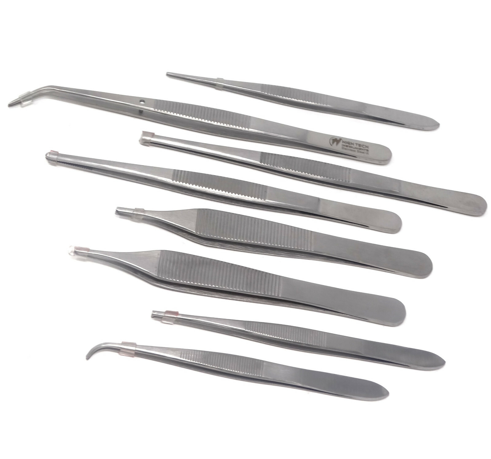 8 Surgical Tweezers Medical Nursing Thumb Forceps Cotton Dressing Vet Instrument