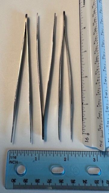 Adson Plain (Without Teeth) Forceps, 5 inch, Stainless Steel (Set of 3)