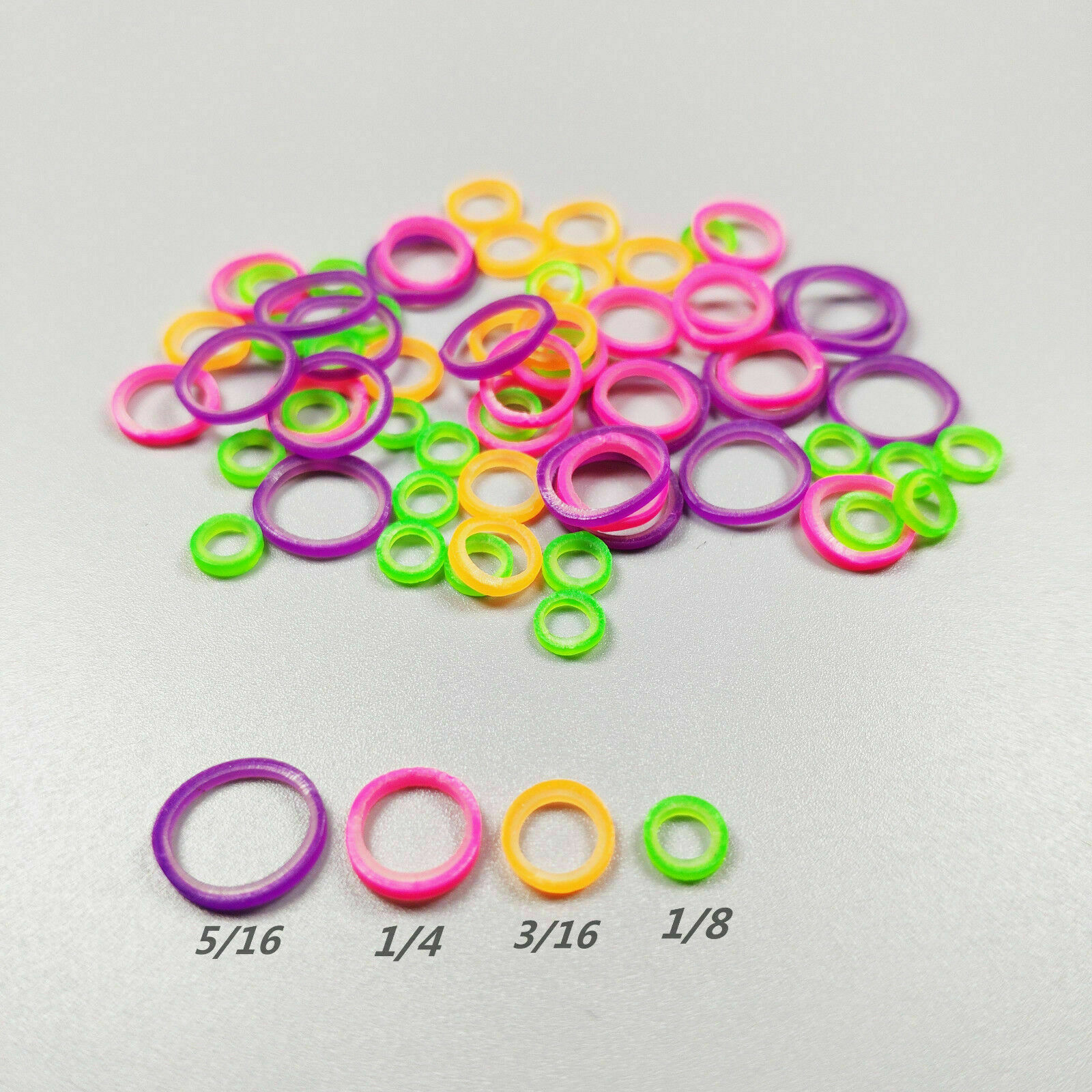 5000Pcs/Pack Dental Super Elastic Rubber Band Colorful ties 2.5/3.5/4.5/6.5OZ