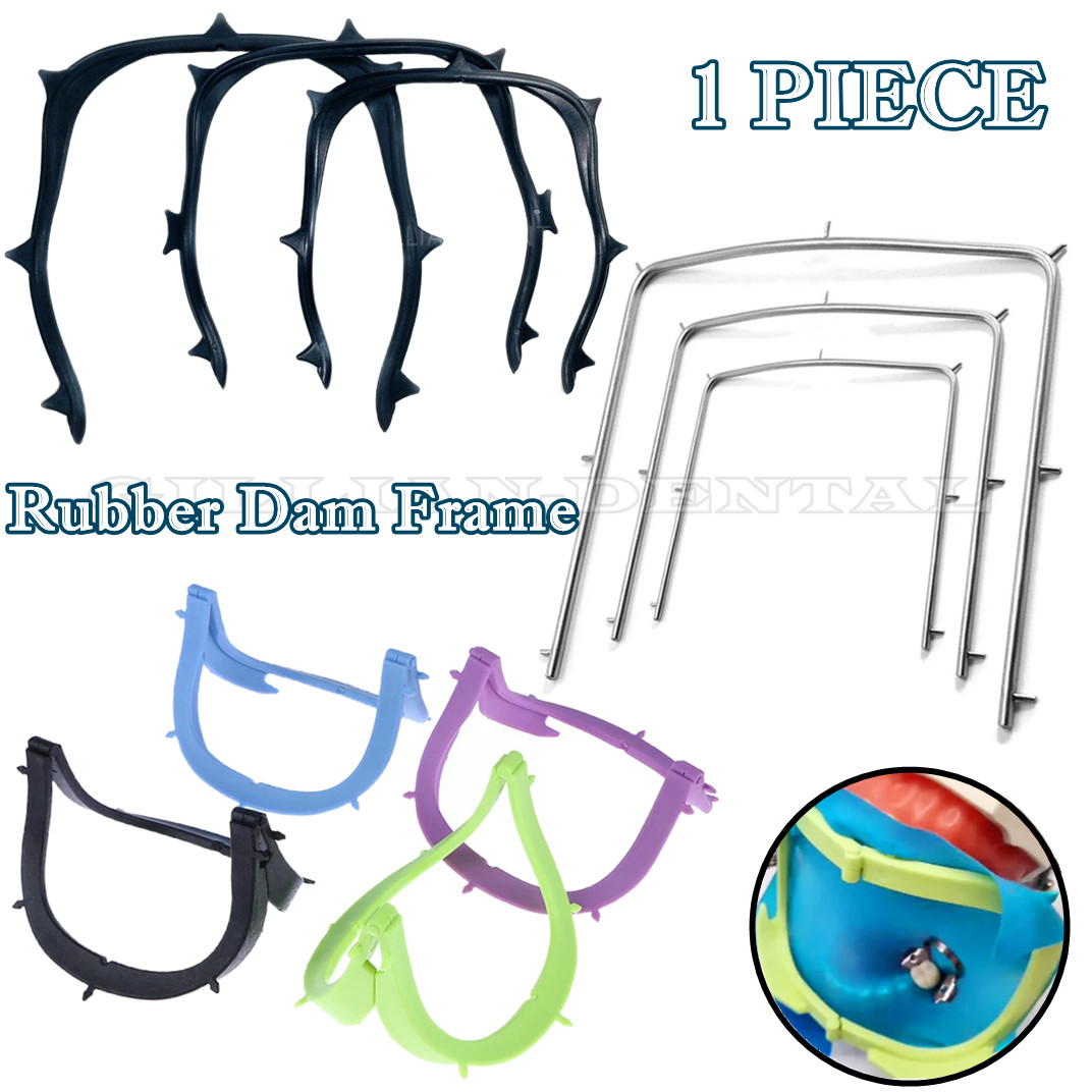 1*Dental Rubber Dam Frame Foldable Frames Hager Light X-Ray Film Bracket Plastic