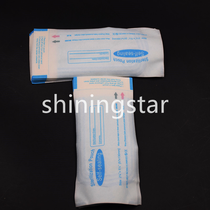 200 Pcs Dental Self-Sealing Sterilization Bag/Pouch 2 1/4″X5 1/8″ 57*130 mm