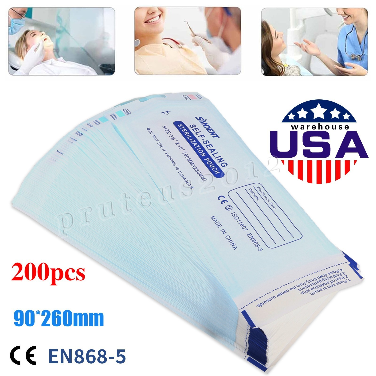 Self Sterilization Pouches Autoclave, Medical Sterilizer Bags Dental Tattoo Nail