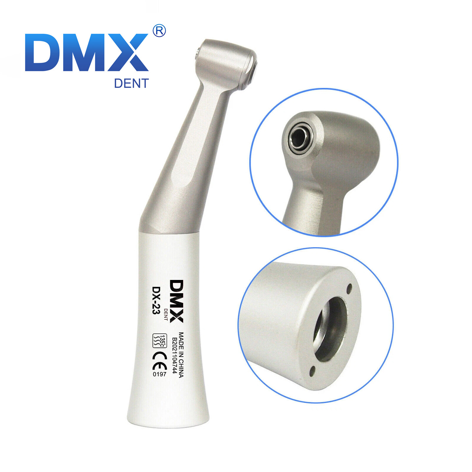 DMXDENT Dental Slow Low Speed Handpiece Straight Contra Angle Air Motor 4/2Holes