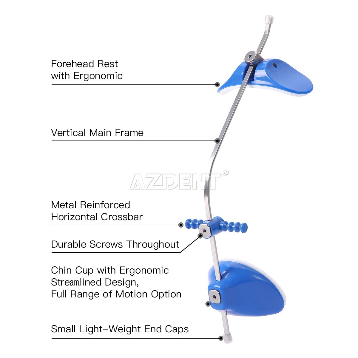 AZDENT Dental Orthodontic Forward Pull Headgear Single Lever Adjustable Blue