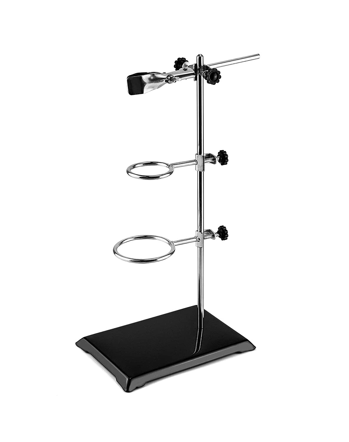 Laboratory Stands Support Set, Steel Lab Stand Set with Cast Iron Base, Rod 16″