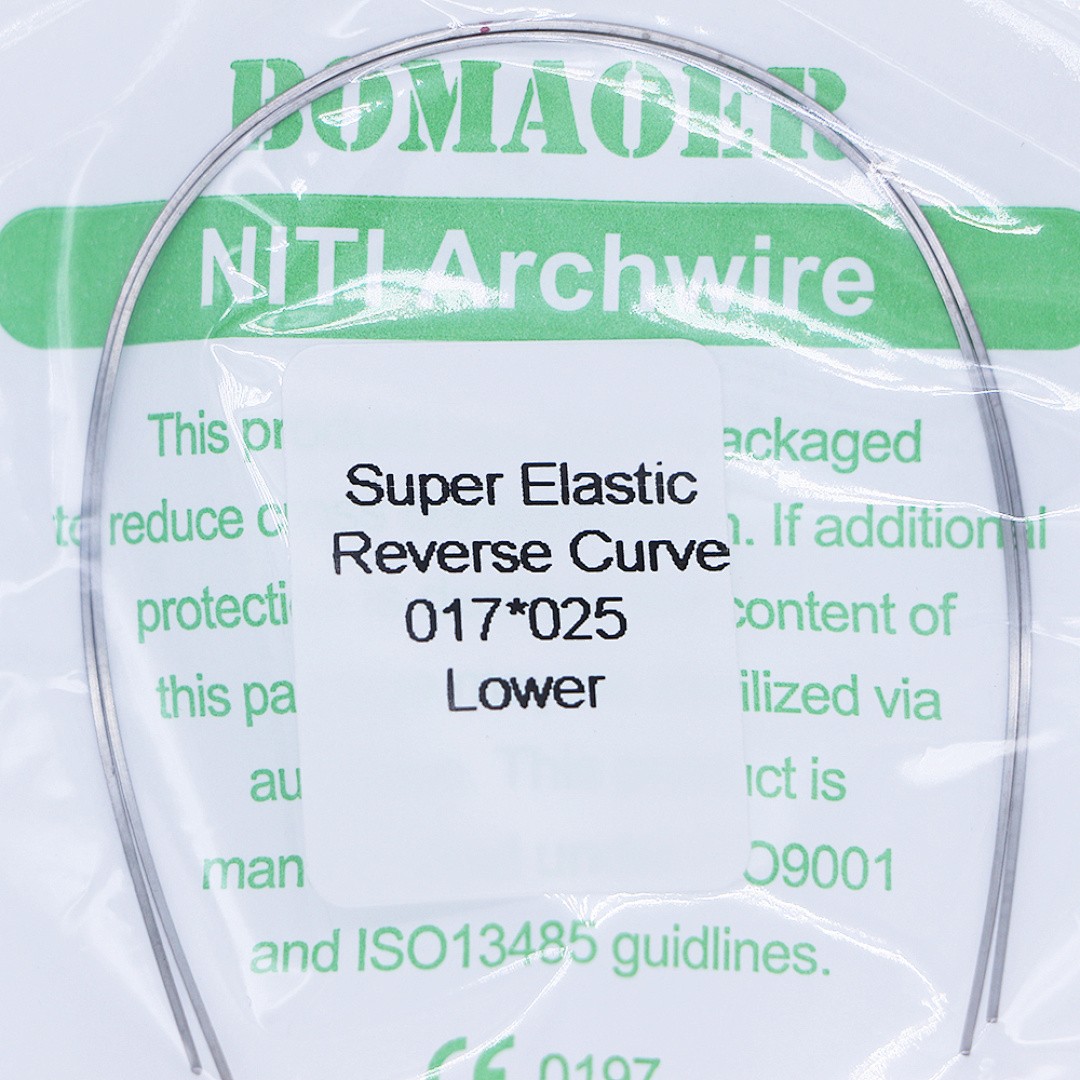 30×Dental Orthodontic Niti Rectangular Arch Wires Reverse Curve 17×25 Lower