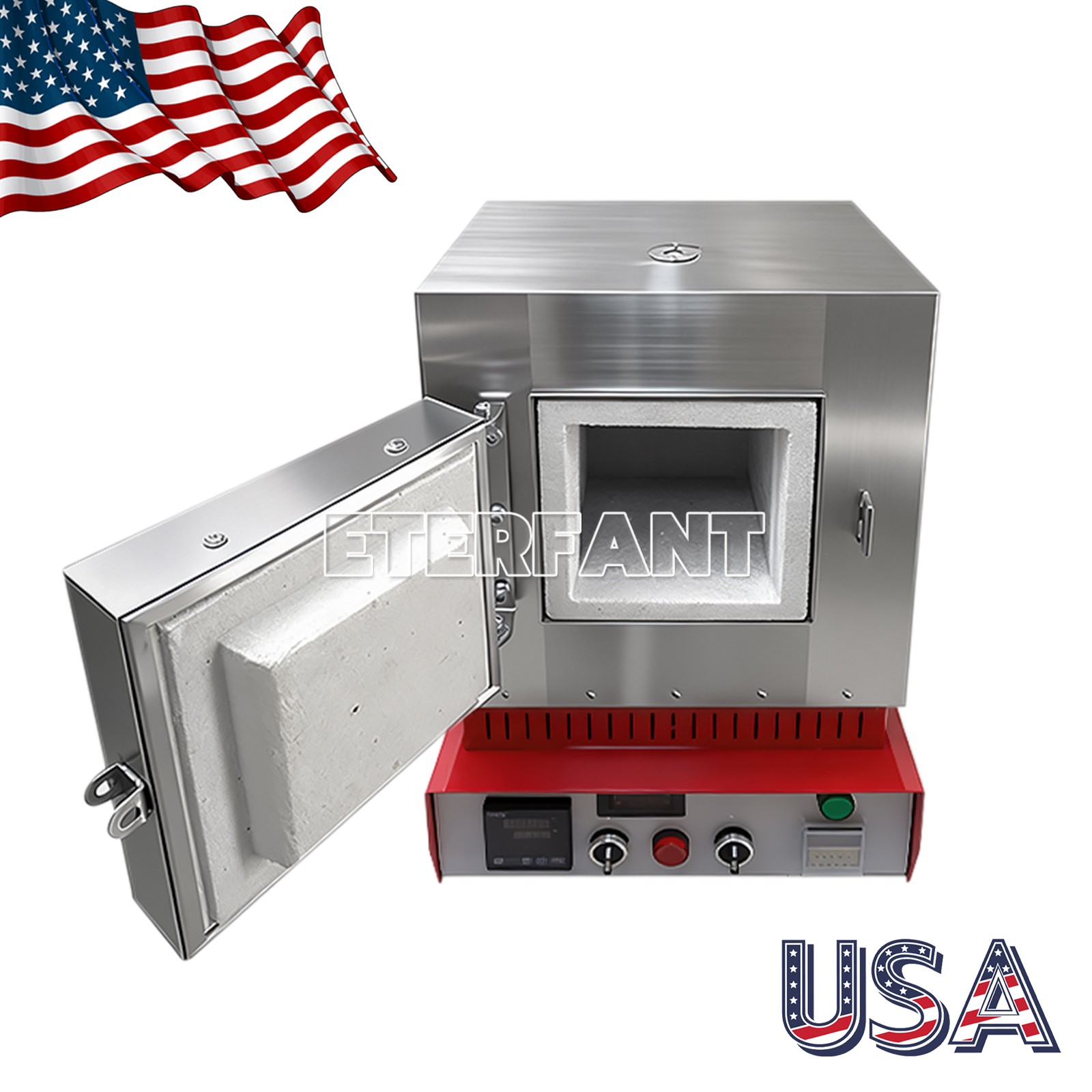 110V Dental Burnout Oven 1100℃ High Temperature Ceramic Fiber Heating Furnace