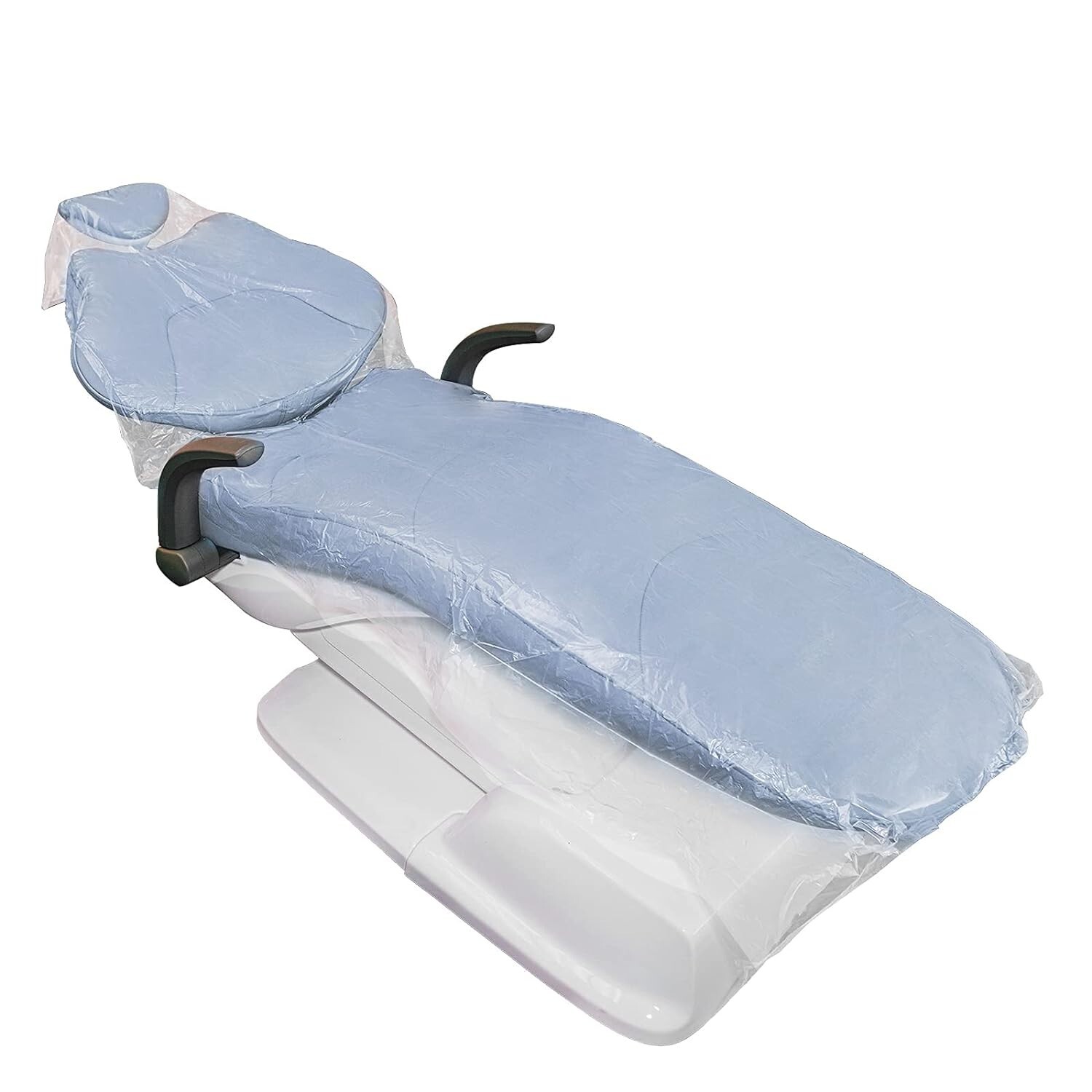 375/Case JMU Dental Disposable Full Chair Cover Sleeves Clear Plastic 29″x80″
