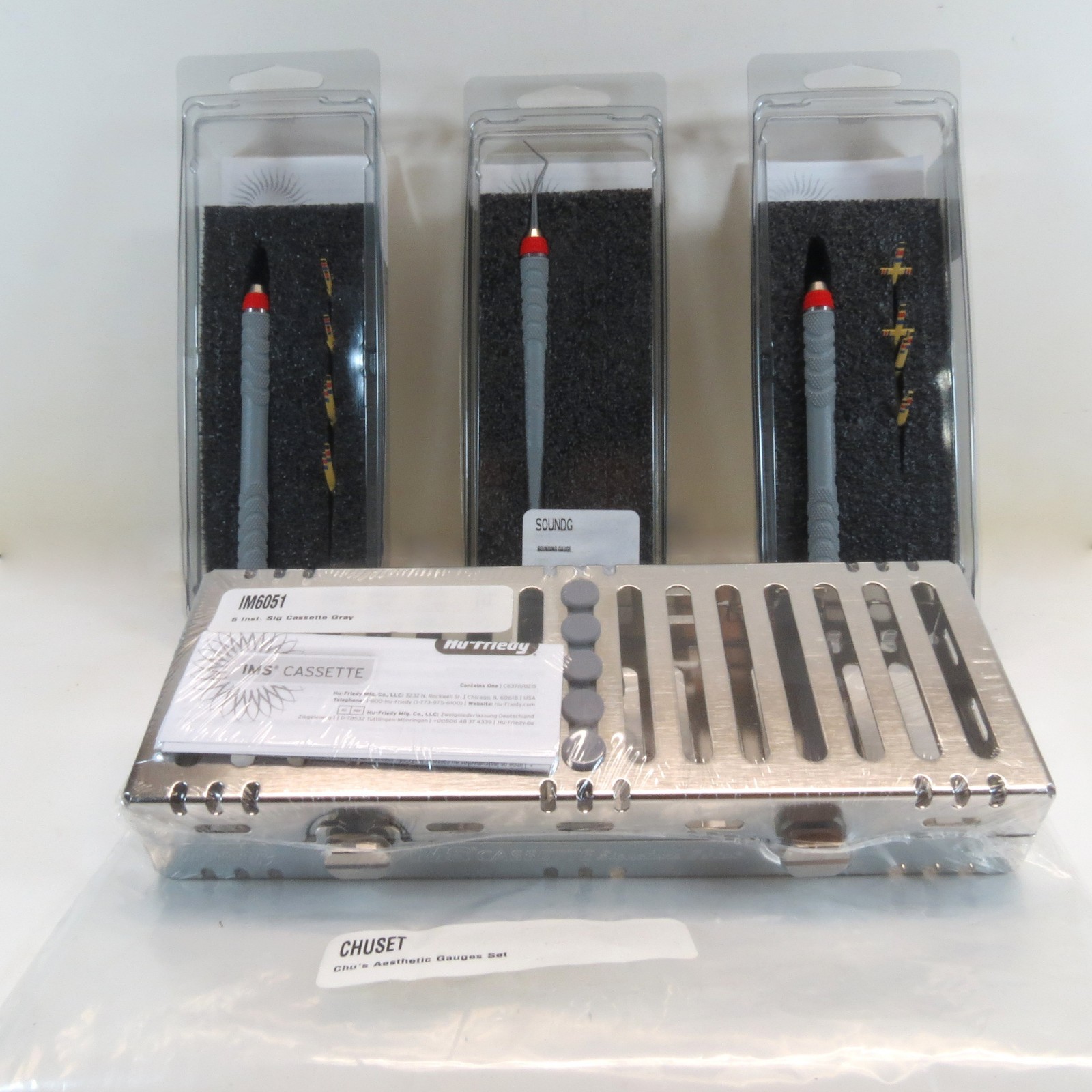 Chu’s Aesthetic Gauge Set + Cassete Grey | CHUSET + IM6051 | HU FRIEDY