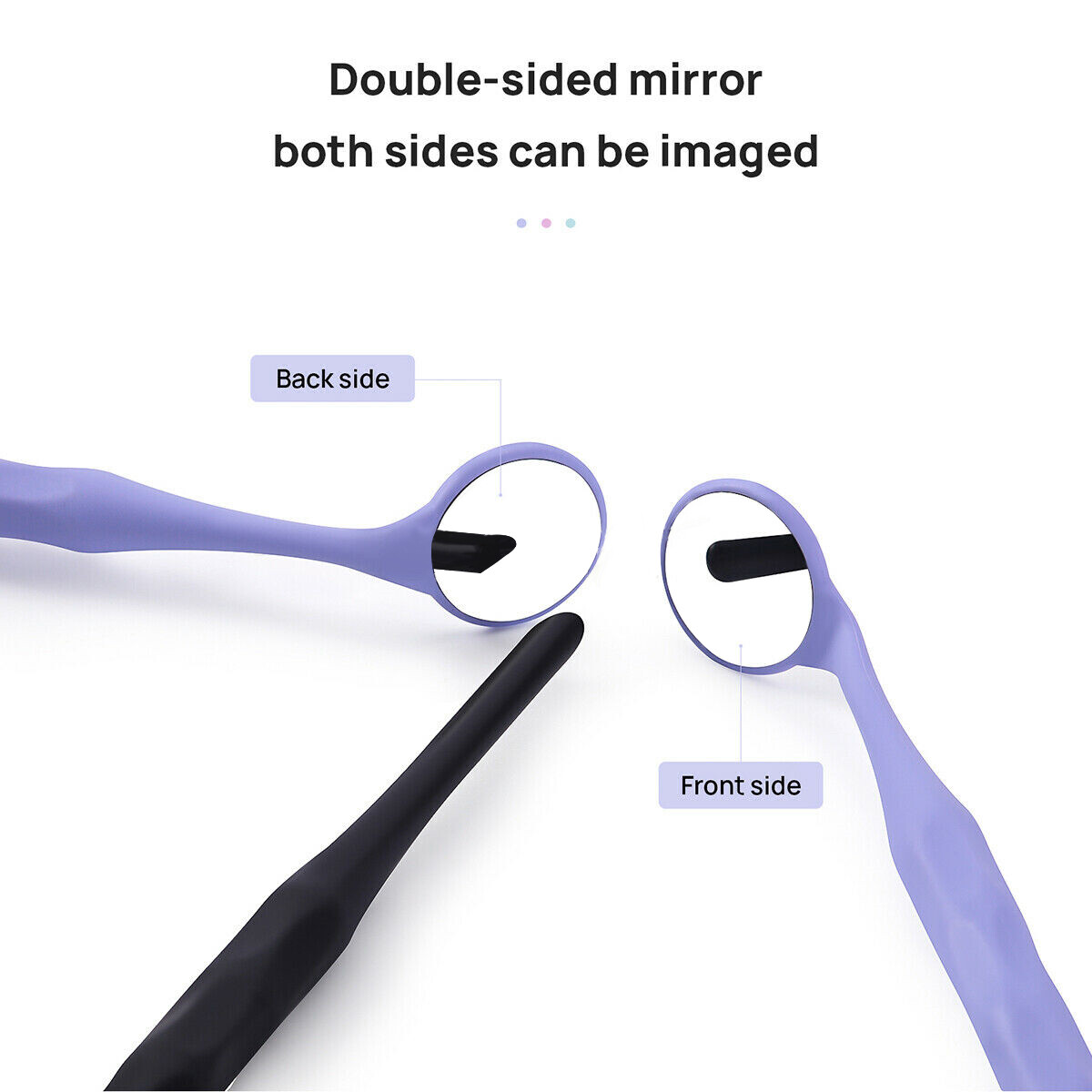 10x Dental Mouth Mirror Front Surface Double Examination Mirror