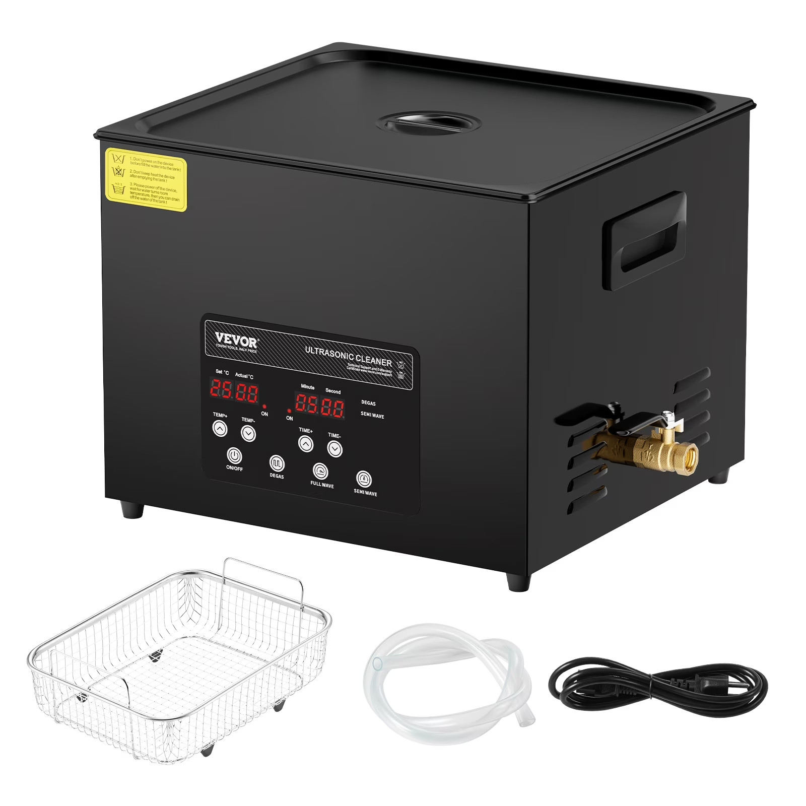 15L Ultrasonic Jewlery Cleaner with Basket Heater and Timer 360W -New