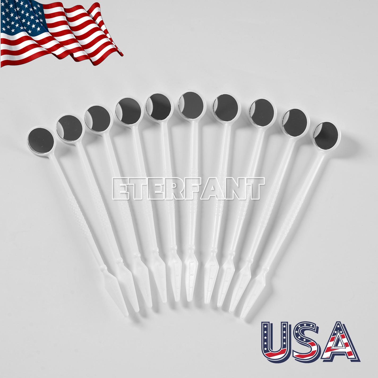500Pcs Dental Mouth Mirror w/Handle Dental Ortho Instruments