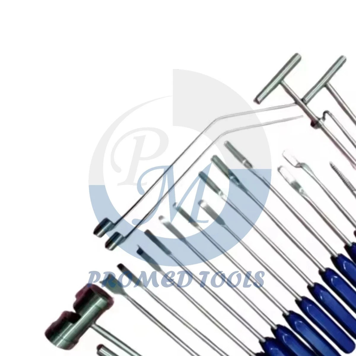 Mueller-Type Cement Removal Instruments Titanium Blue Set of 22 Pcs Orthopedic