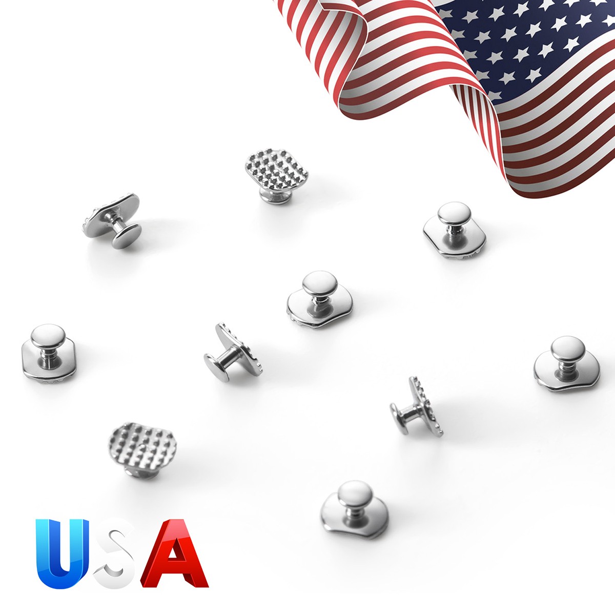10pcs Dental Ortho ortodoncia Bondable Lingual Button monobloque Rectangular