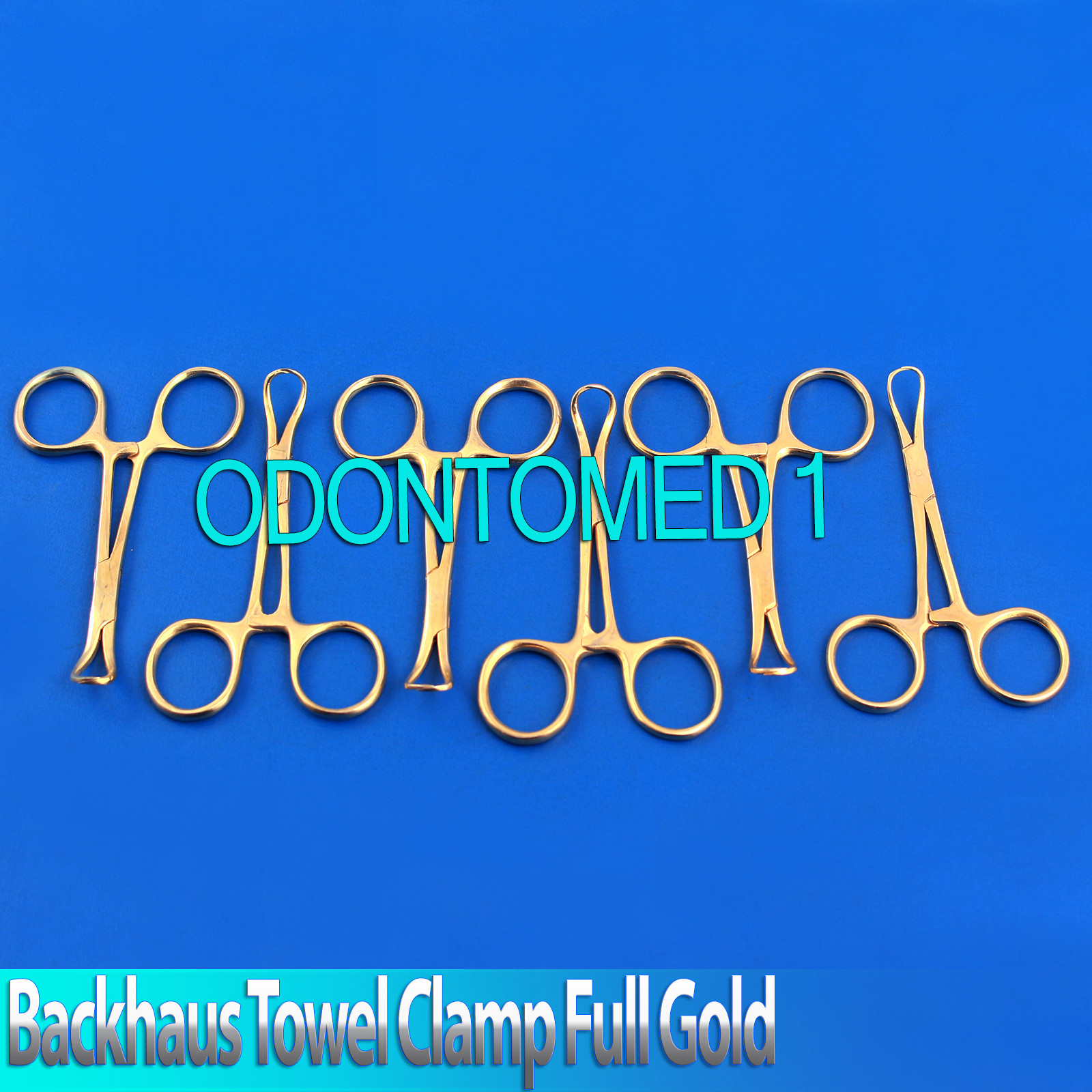 6 Backhaus Towel Clamp 3.5″ Full Gold surgical Instruments