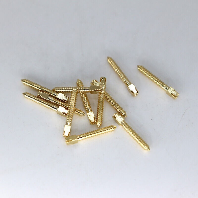 240pcs /box Dental Gold Plated Conical Screw Posts Cross Head Root Nail Assorted