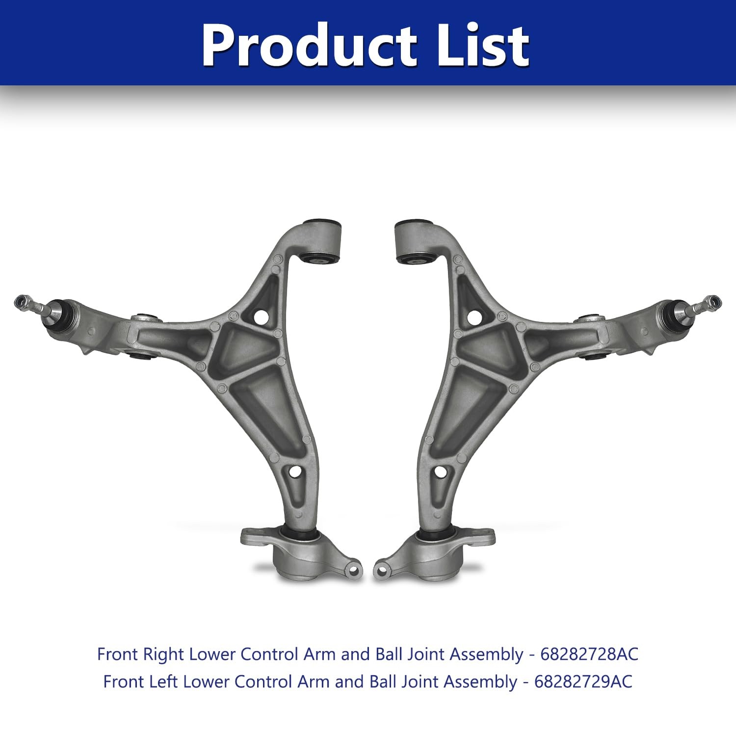 Control Arm Front Lower L&R w/ Ball Joints 16-22 Jeep GrandCherokee DodgeDurango