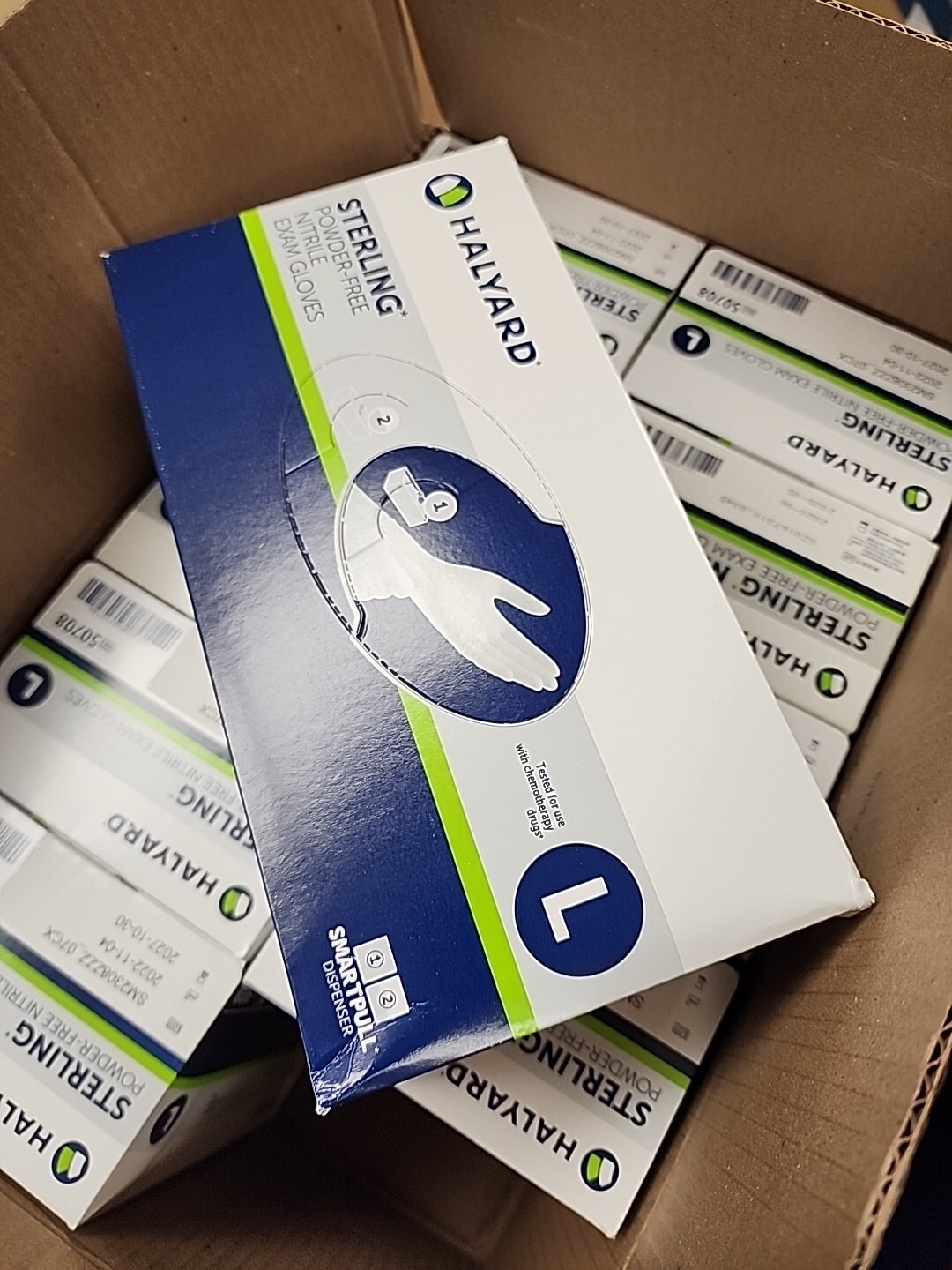 2000 Halyard 50708 Large Sterling Nitrile Exam Gloves, See Full Description
