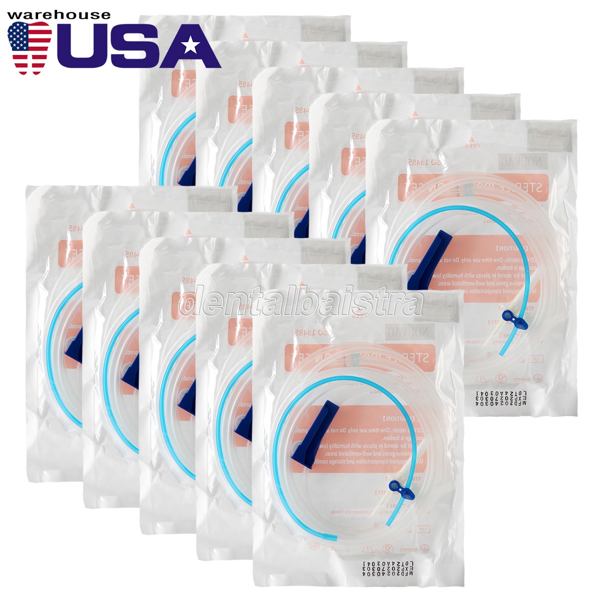 10Pack Dental Disposable Surgery Implant Irrigation Tube Kit Fit For NOUVAG