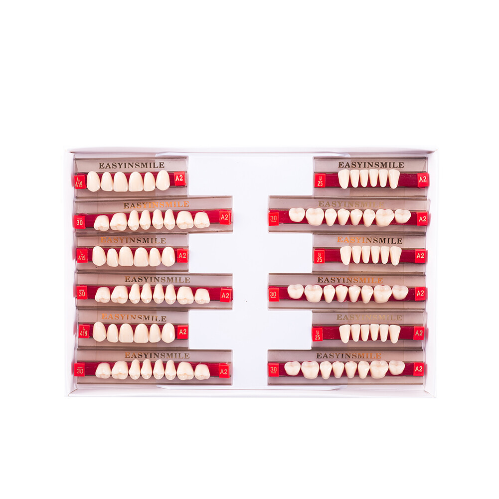 Dental False Teeth At Home Tooth Replacement Acrylic Resin Teeth Shade A1/A2/A3