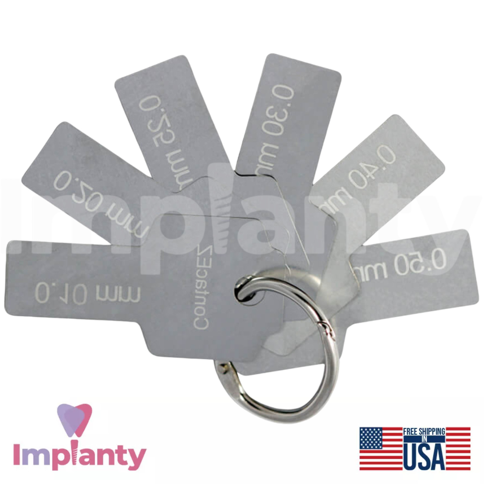 Dental IPR Incremental Thickness Reusable Stainless Steel Dentistry Gauge