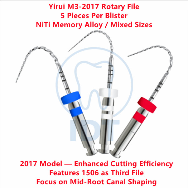 Yirui M3-2017 Rotary File 5pcs NiTi Endodontic 21mm 25mm Mixed