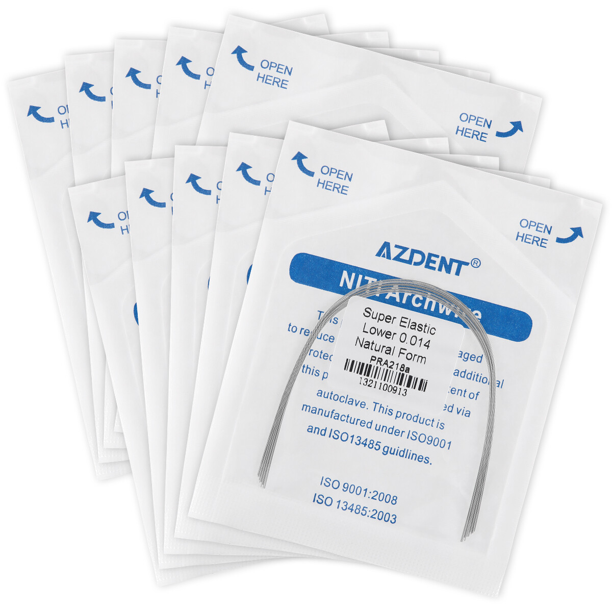 AZDENT Dental Orthodontic Niti Arch Wire Super Elastic Natural Nature Form Round