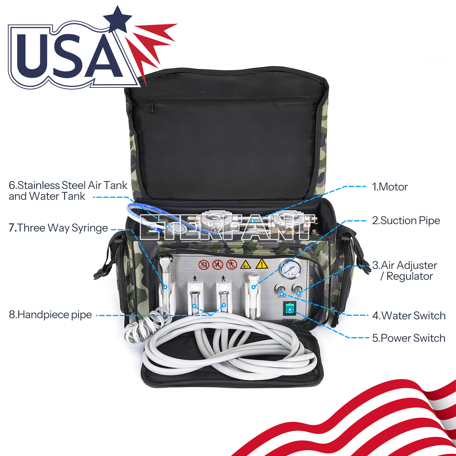 Portable Dental Unit GU-P209/Delivery Unit Air Compressor Suction System 4Holes