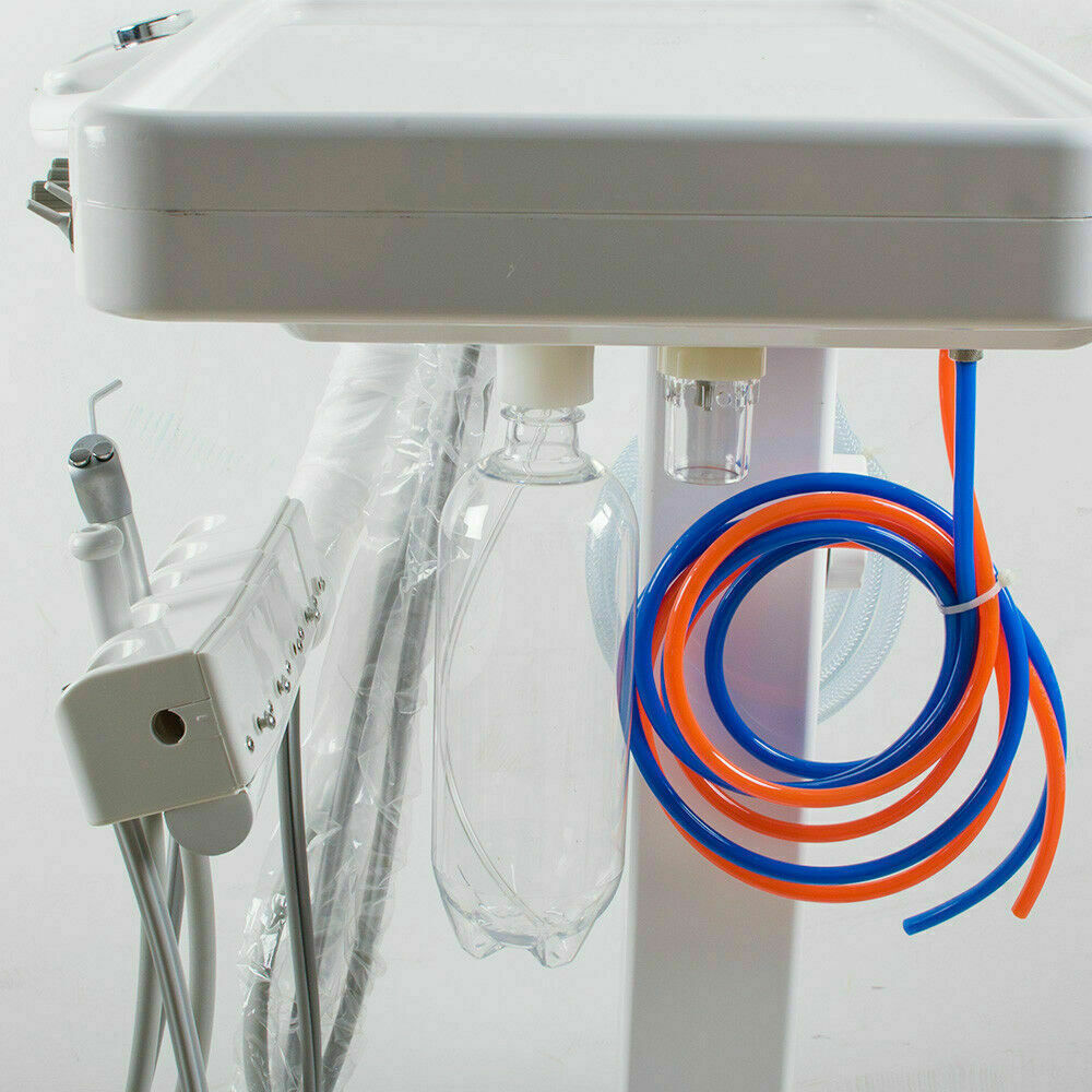 Portable Mobile Dental Delivery Unit System Cart Treatment Compressor 4-Hole