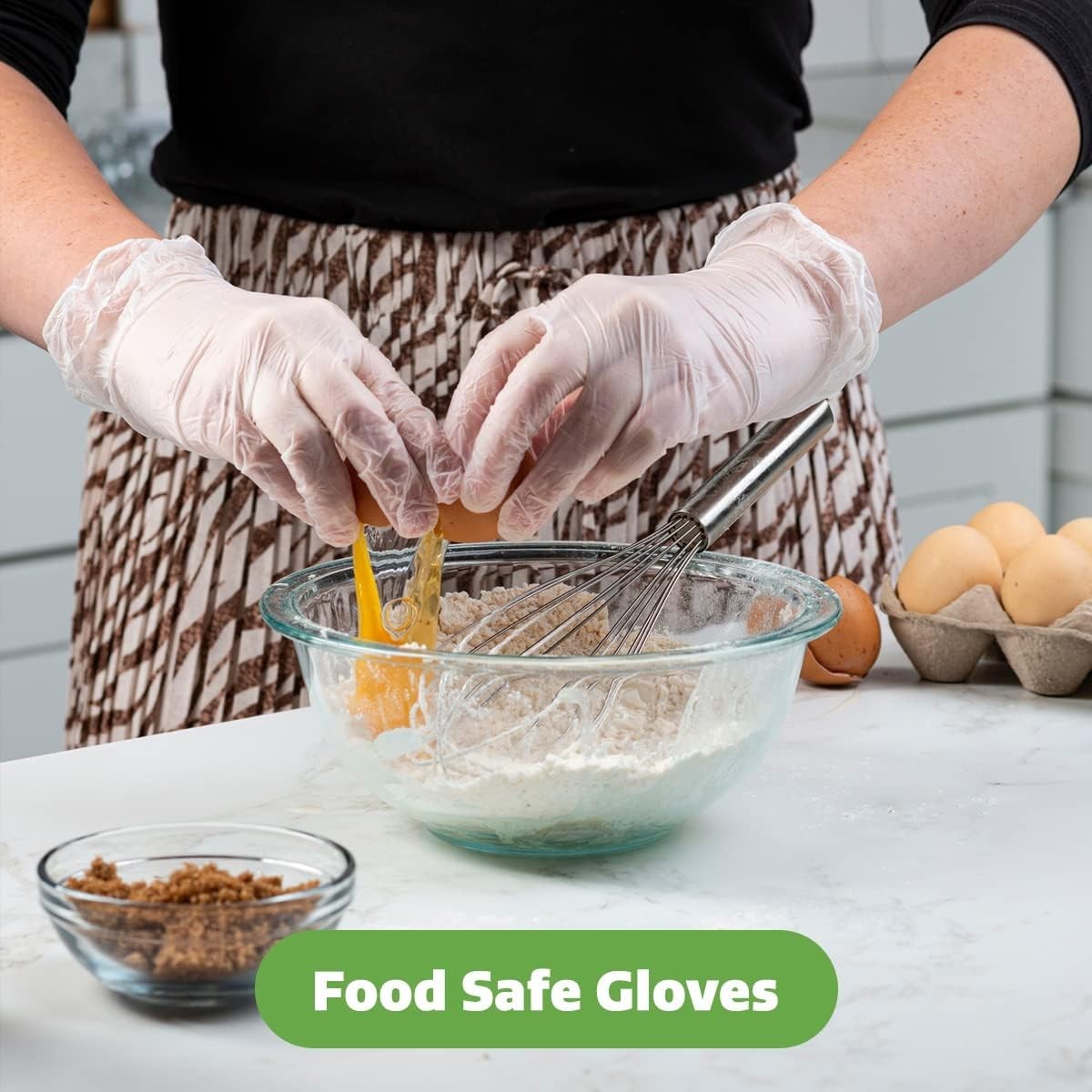 Ambidextrous Large Vinyl Gloves – Clear, Latex-Free, and Waterproof – 100 Count