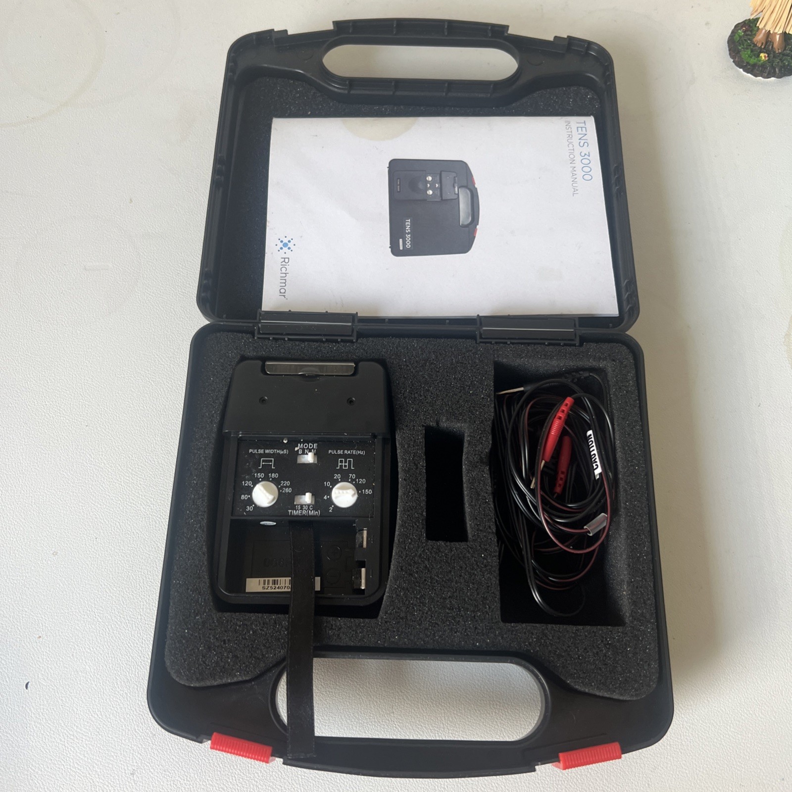 TENS 3000 TENS Unit ONLY With Lead Wires- Electrical Nerve Stimulation NO COVER