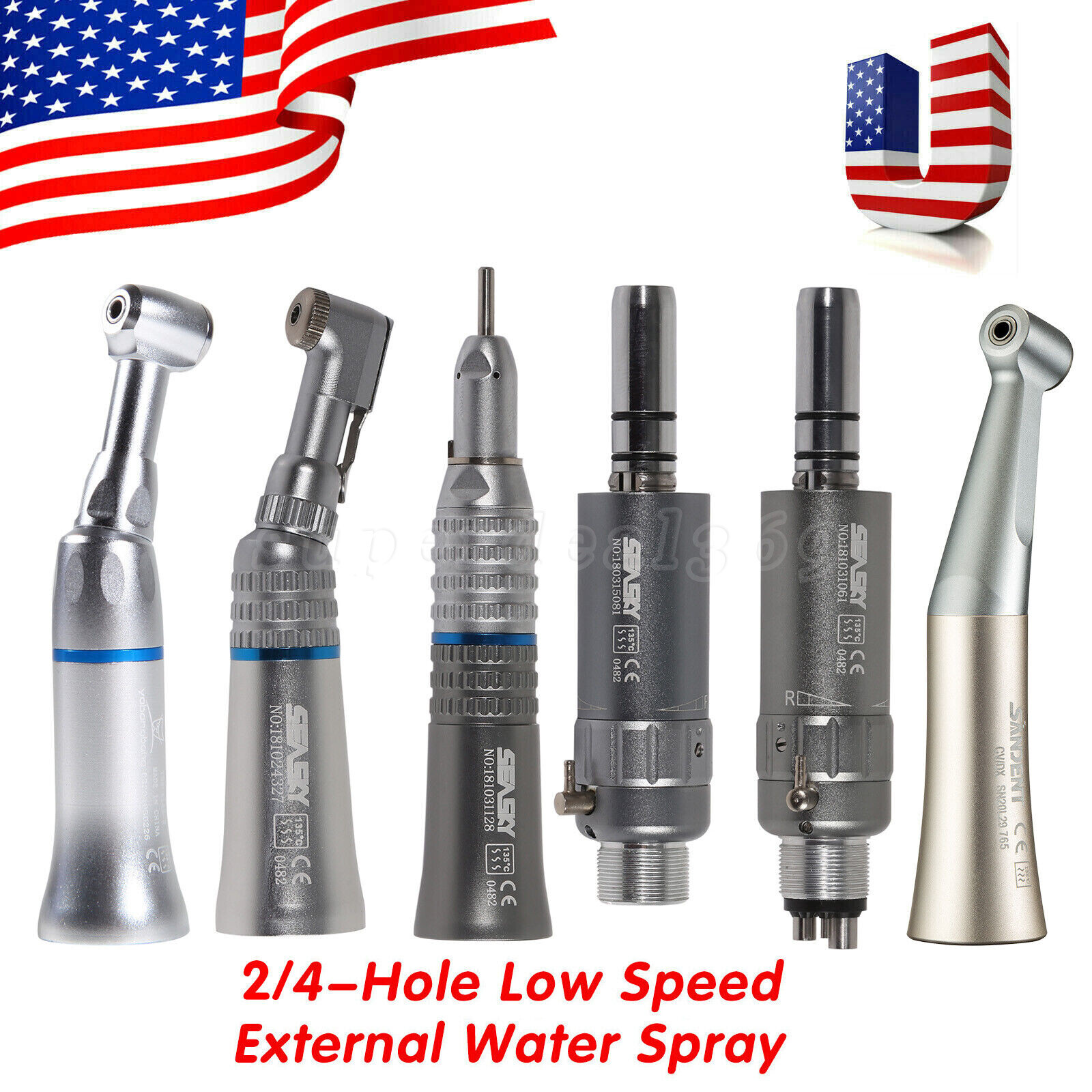 NSK type Dental Slow Low Speed Handpiece Contra Angle Straight 2/4 H Micromotor