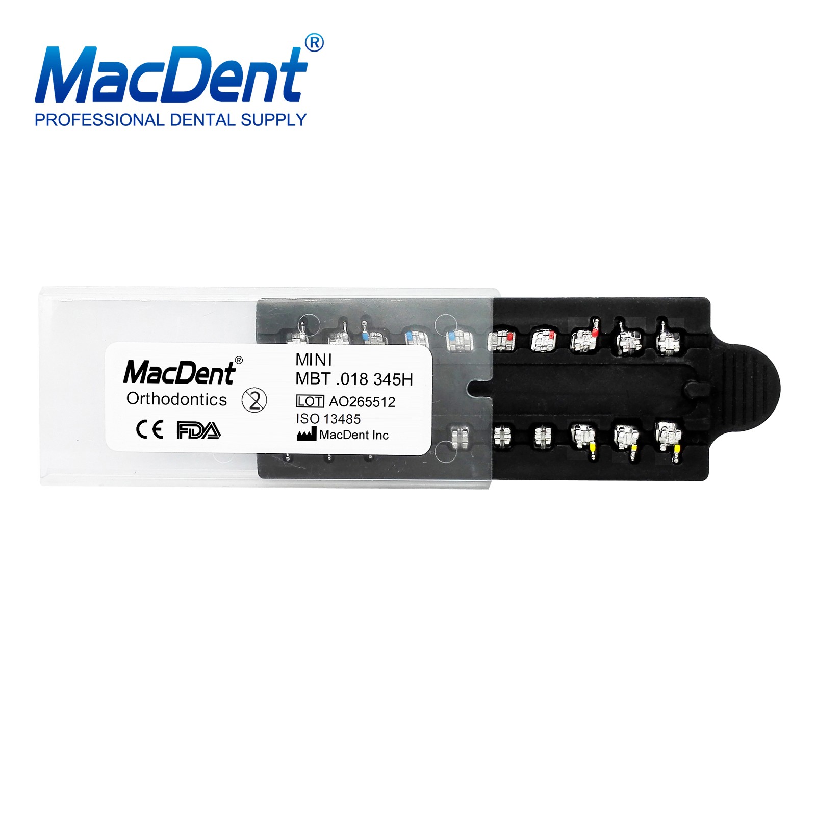 MacDent Dental Orthodontic Metal Bracket Braces / Buccal Tubes 022/018 Monoblock