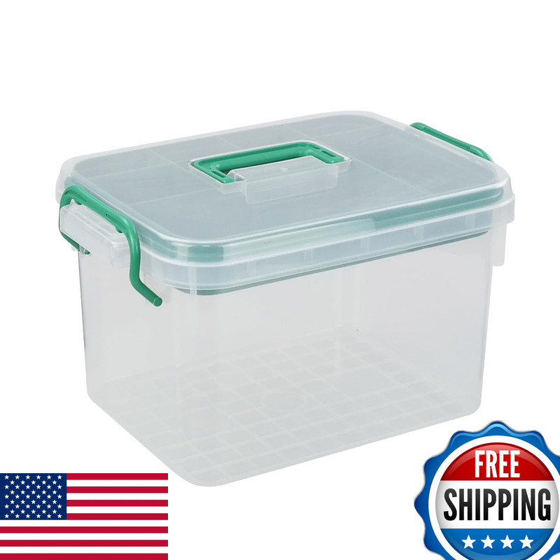 Bringer 1 Pack Clear Plastic Family First Aid Medicine Storage