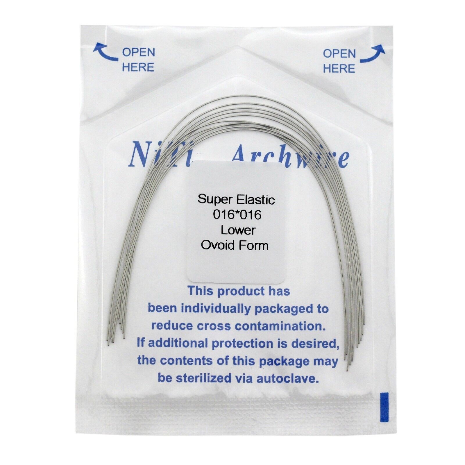 10Packs Dental NITI Ovoid/Natural/Square Form Rectangular Arch Wires Upper/Lower