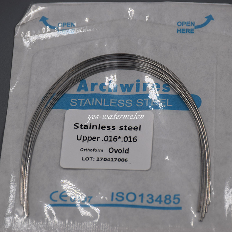 1 Pack Dental Ortho Stainless Steel Rectangular Ovoid Arch Wires 16X16 Upper