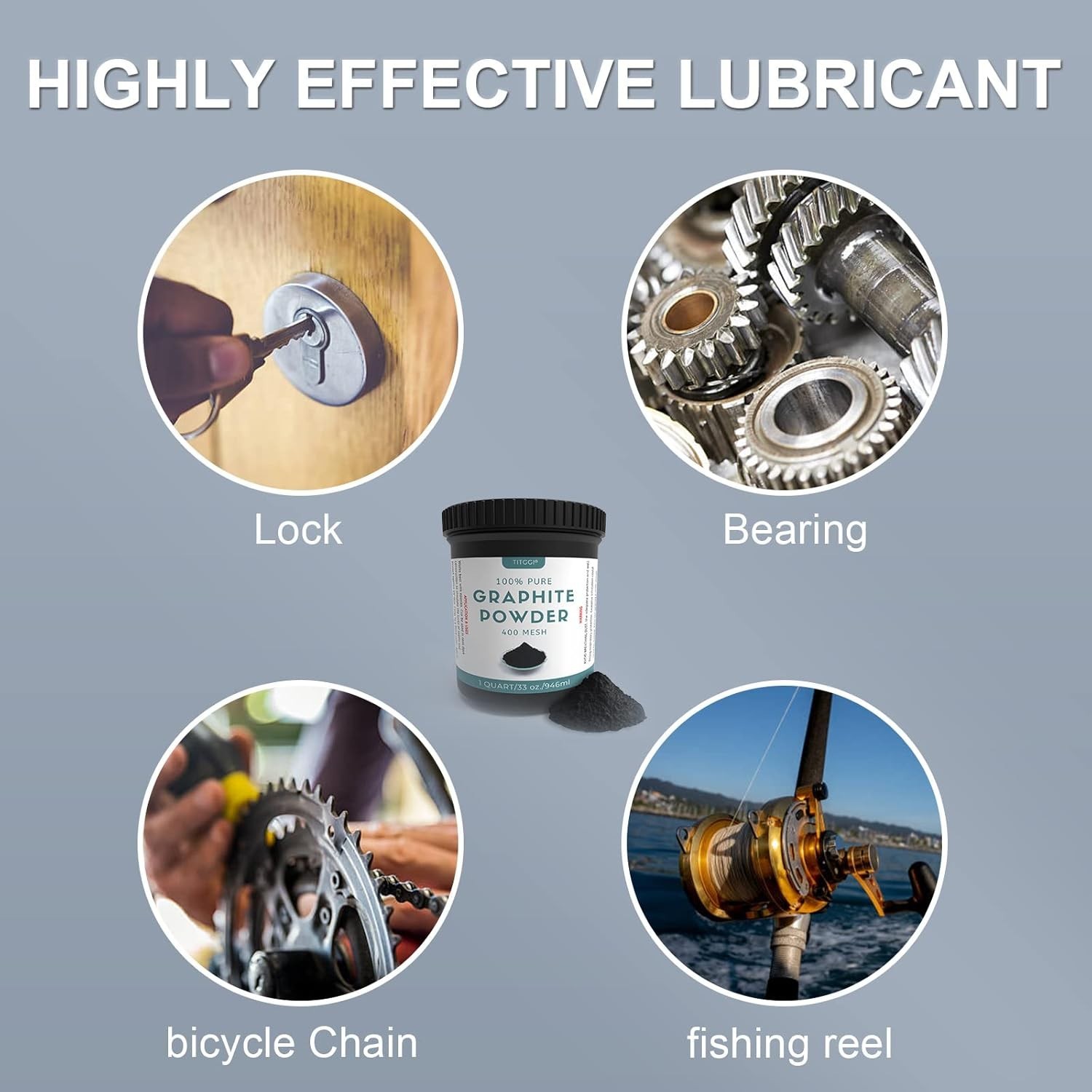 1 Quart Ultra-Fine Pure Graphite Powder – Lubricant for Art & Mechanics