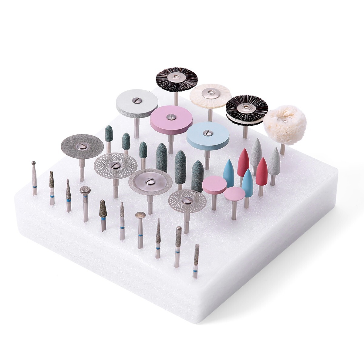 35pcs AZDENT Dental Lab Polishing Kit HP Shank For Ceramics Porcelain