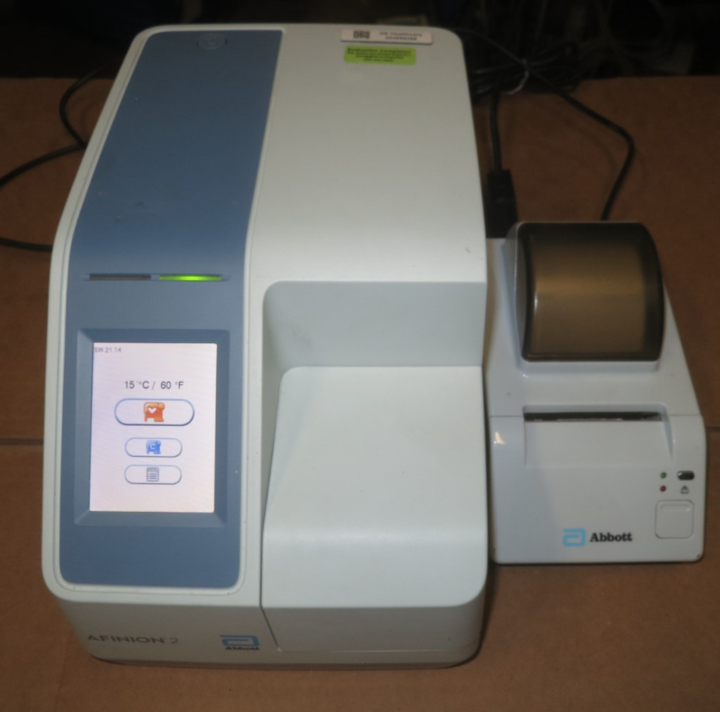Abbott Afinion2 CLIA Waived Tested Working w/ Printer & Power Supply
