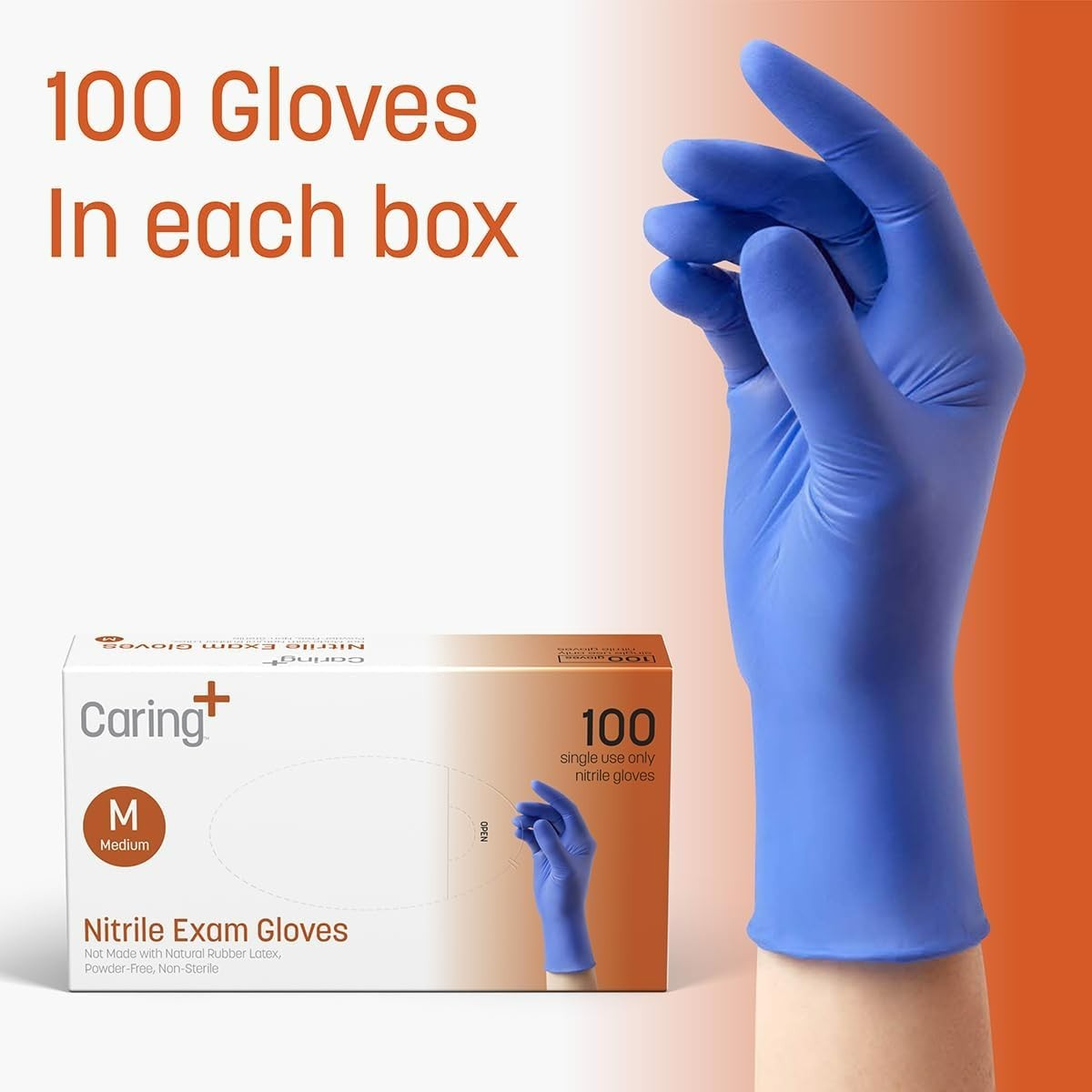 Ambidextrous Waterproof Nitrile Gloves – 100 Disposable Gloves for Safe Handling