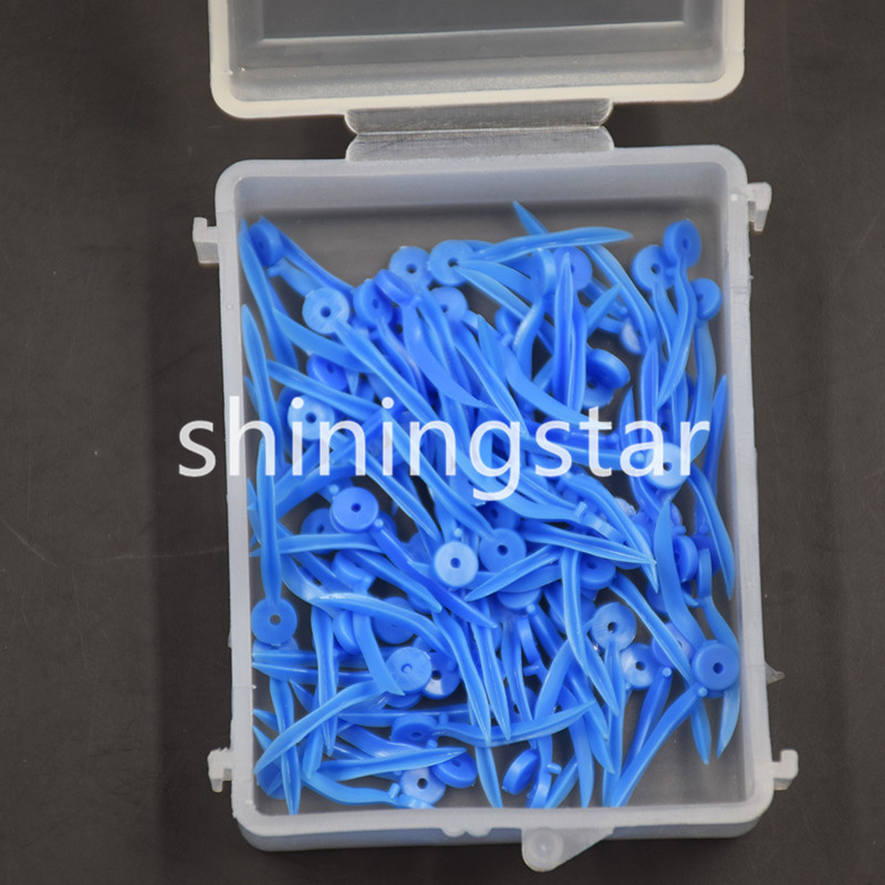 400 Pcs Dental Disposable Plastic Wedge With Holes All 4 Sizes Wave Poly-Wedge