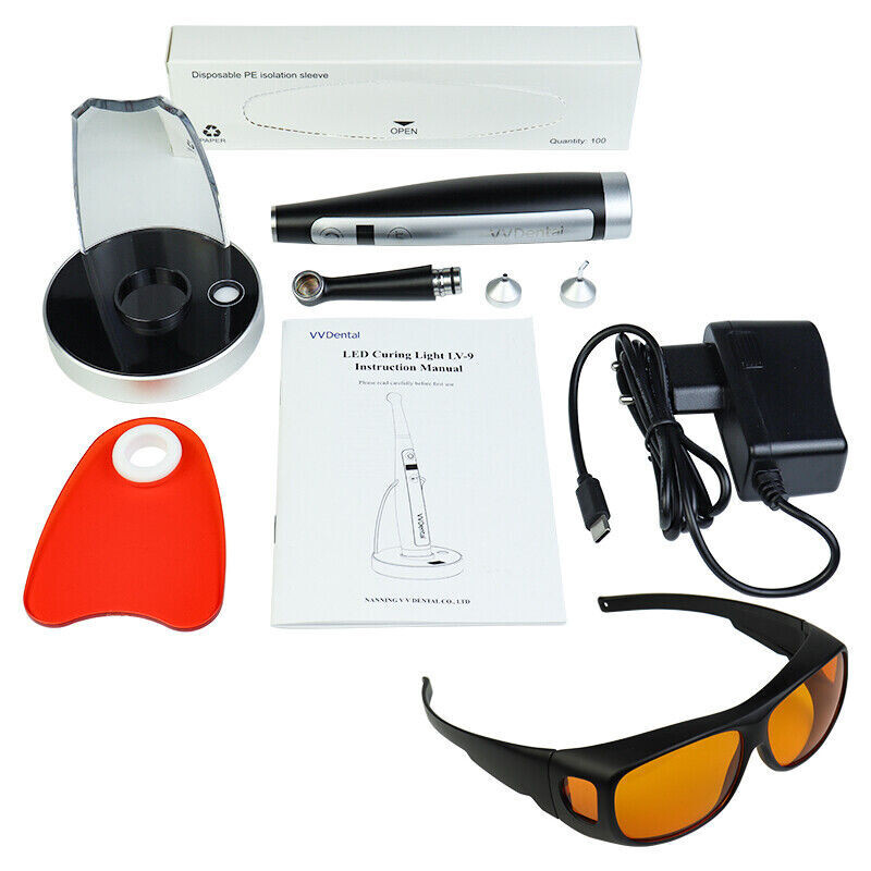 Dental LED Curing Lamp 3200 Mw/cm2 Highlight 6 Modes Resin Lamp Dental Resin LV9