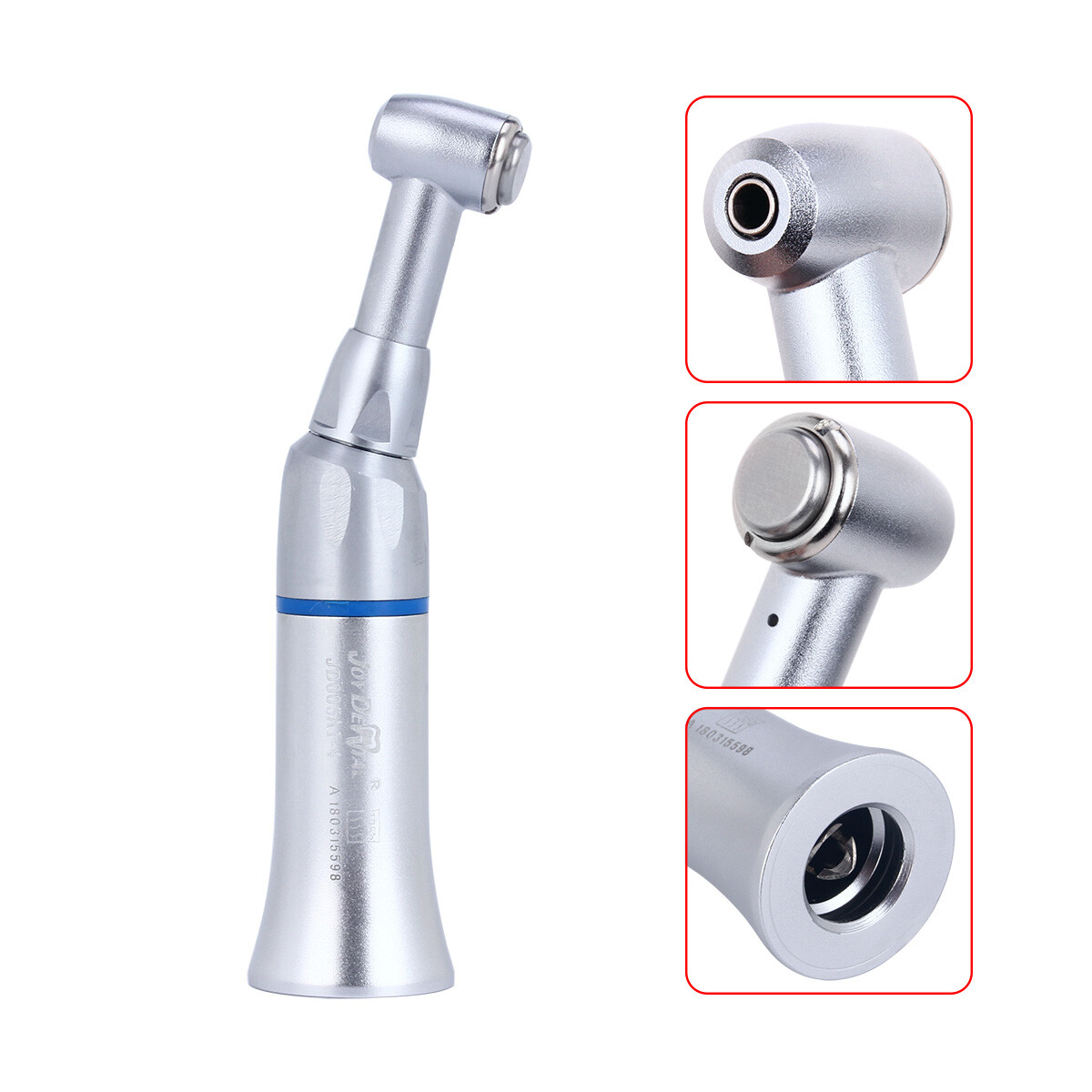 AZDENT Dental 1:1 Slow Low Speed Contra Angle Handpiece Push Button/Latch E-Type